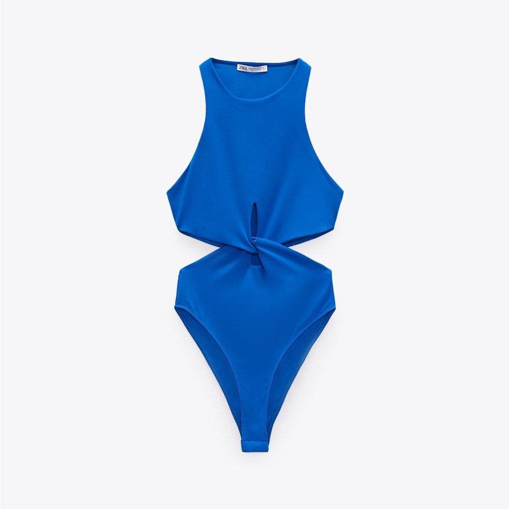 Zara Blue CutOut BodySuit